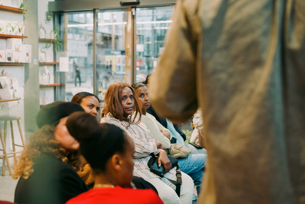 Meeting with Ethiopian woman.